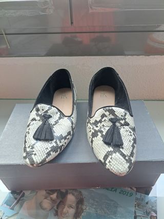 Zapatos planos serpiente mujer