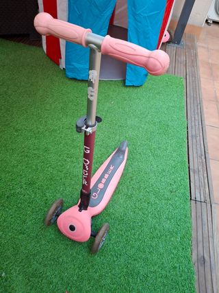 Patinete Globber led 3 ruedas rosa