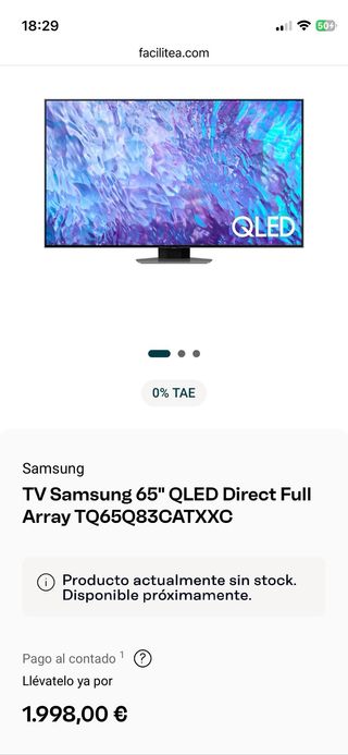 Smart TV Samsung QLED 65”y Televisor THOMSON 45”