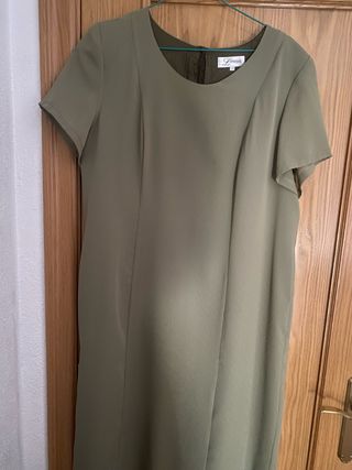Vestido de fiesta verde oliva