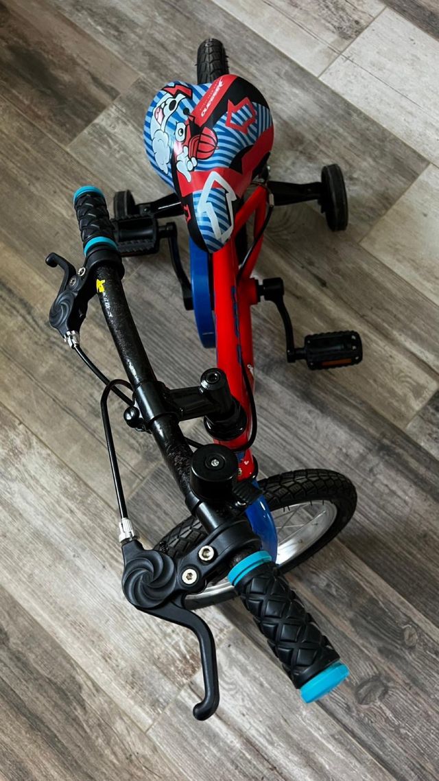 Bicicleta infantil B-Pro 14 roja y azul