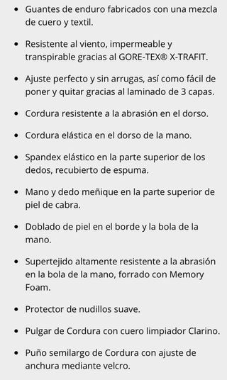 Guantes mujer BMW GS DRY Talla S 6.5 GORETEX