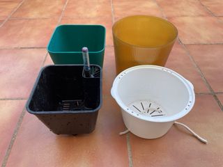 2 Macetas Autorriego Plástico