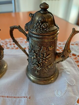 Coppia caffettiere ottone vintage