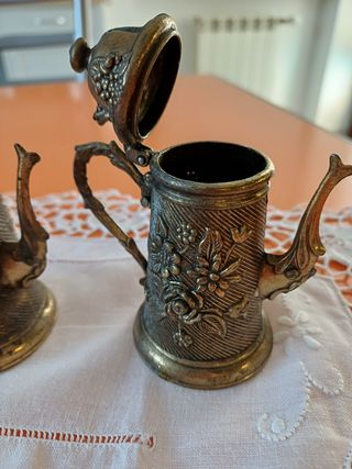 Coppia caffettiere ottone vintage