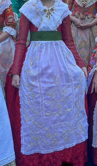 Traje Fallera Niña Rojo 9-11 Años