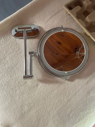Espejo de tocador extensible con luz LED
