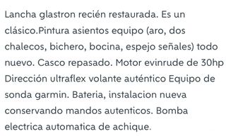Embarcación Glastron restaurada URGE!