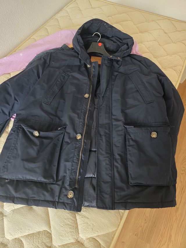 Abrigo Farfield Talla 70 Plumas Negro