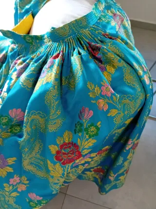 Traje de Fallera Azul y Dorado