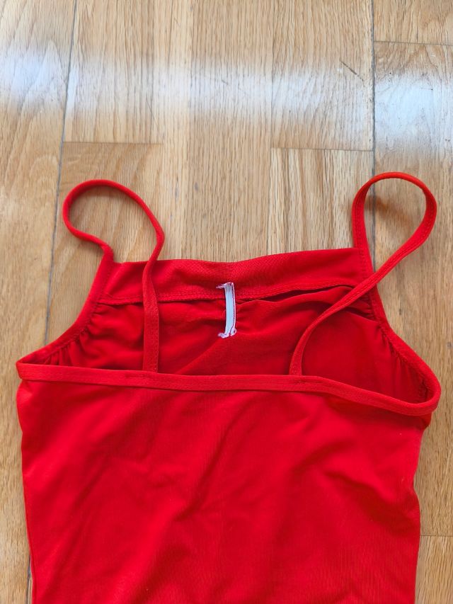 Body tirantes niña rojo (4-6 años)