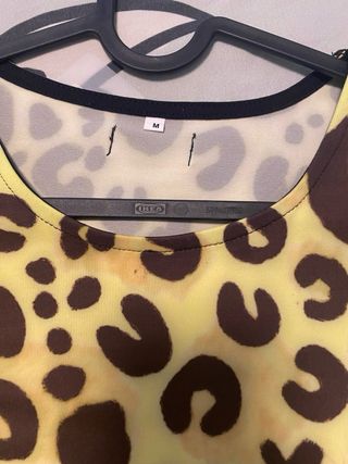 Camiseta manga larga leopardo amarilla