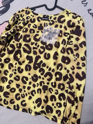 Camiseta manga larga leopardo amarilla