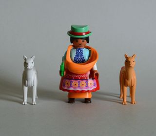 Playmobil Pareja Alpaca Con Campesina