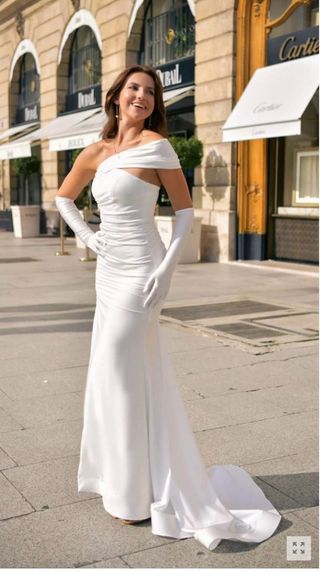 Vestido de fiesta blanco largo