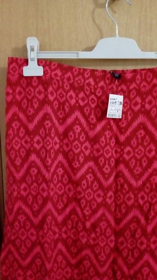 Falda nueva Kiabi rojo y rosa