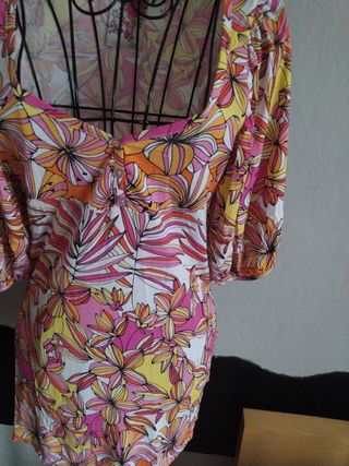 Blusón de viscosa estampado floral