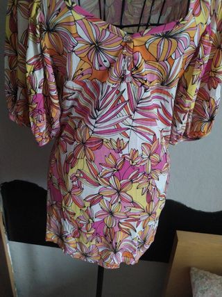 Blusón de viscosa estampado floral