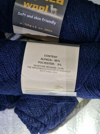5 Gomitoli Lana Alpaca Blu