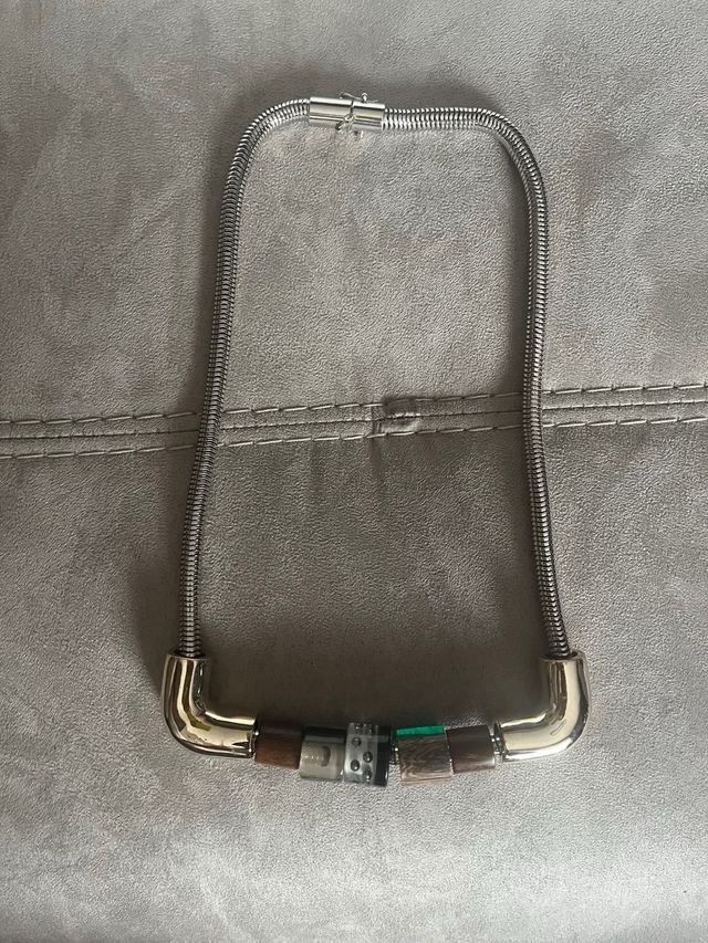 Collar Bimba y Lola Plata y Marrón