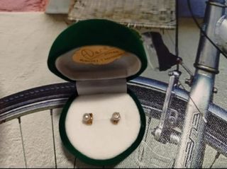 Pendientes oro perla bebé/niña