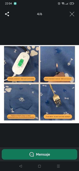 Manta - cama Térmica para Mascotas. Gatos, perros