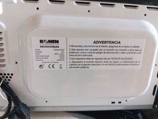 Microondas Konen plateado