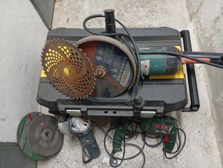 Radial grande y pequeñTaladroBosch y Maletin stand