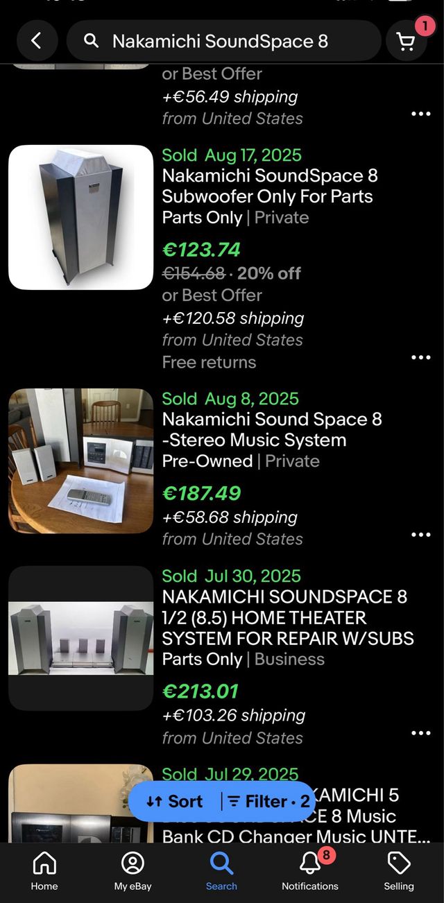 Nakamichi SoundSpace 8 Sistema de Audio