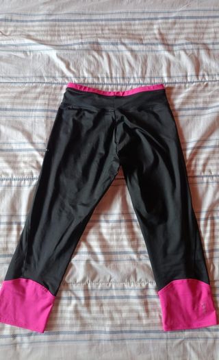 Leggings deportivos mujer negros y rosas 