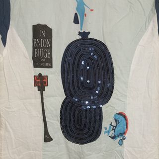 Camicia vintage con fantasia e paillettes 