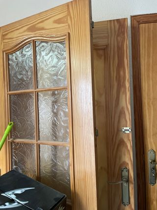 Puertas de madera con cristal 6 puertas