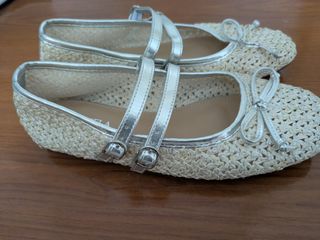 Bailarinas Beige y Plateadas