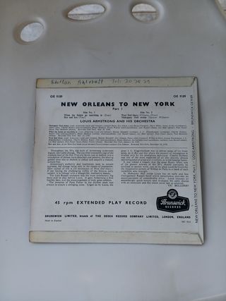 Vinilo Louis Armstrong New Orleans to New York Par