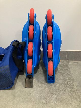 Patines (T32) + Protecciones + casco + Bolso Az-ro
