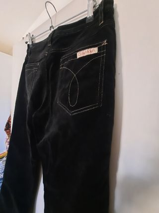 Pantaloni velluto Calvin Klein nero