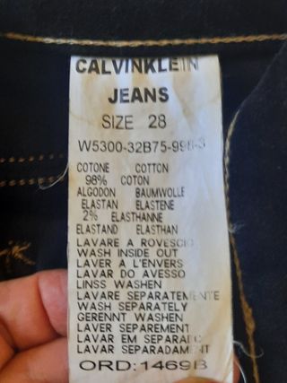 Pantaloni velluto Calvin Klein nero
