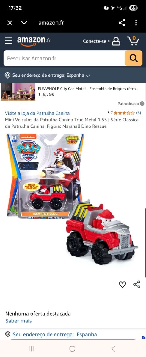 Mini Vehículos Patrulla Canina True Metal