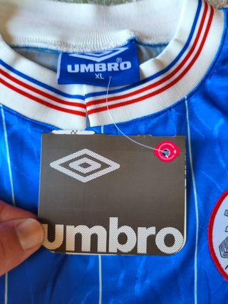 Camisa de Futebol Umbro TDK Azul Vermelha