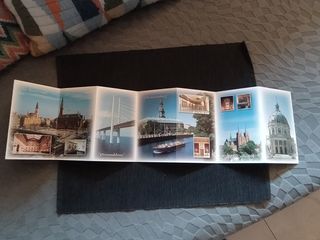 Colección 22 postales Copenhague con mapa