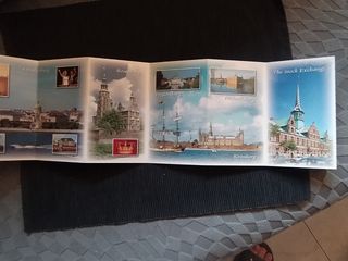 Colección 22 postales Copenhague con mapa