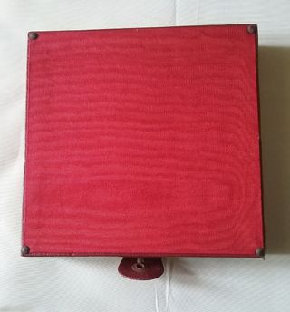 Estuche Antiguo Piel 6 Pañuelos