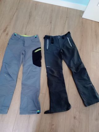 Pantalones montaña niño 10-11 años impermeables
