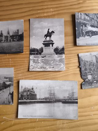 Lote de postales antiguas de Cardiff