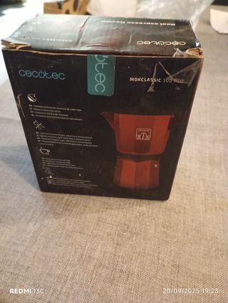 Cafetera italiana roja Cecotec