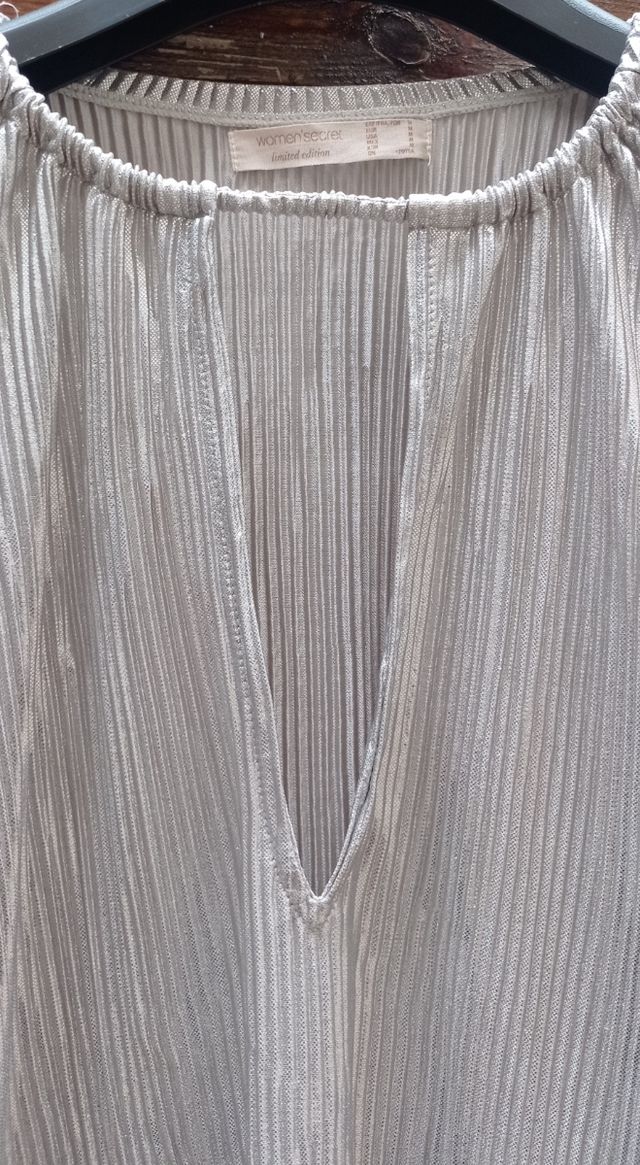 Body plateado manga larga