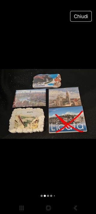 25 Magneti souvenir 1€ cad. o 20€ blocco