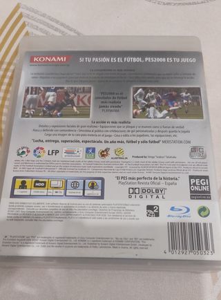 Juego PS3 PES 2008 Konami Deportes