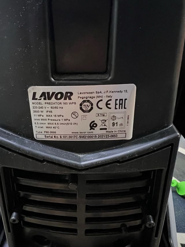 Hidrolimpiadora Lavor Predator 160 WPS 2500W