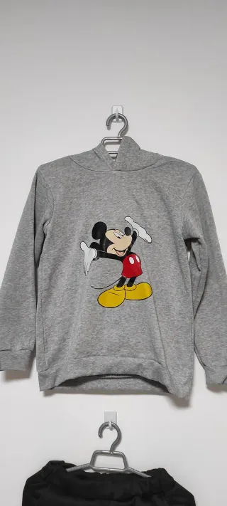 Chándal niña Minnie Mouse gris y negro 150